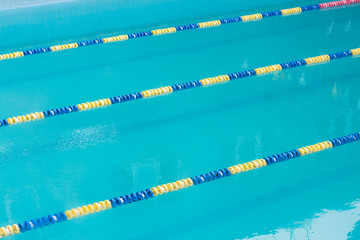 Calm water in the swimming pool before the competition