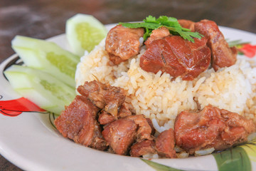 Stewed pork with rice