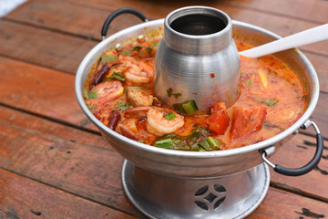 Sour prawn soup