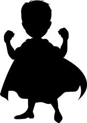 Silhouette of a superhero