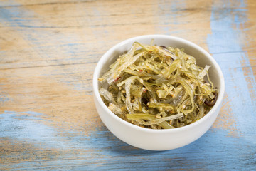 bowl of seaweed salad