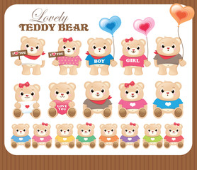 Lovely teddy bears collection