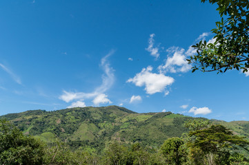 Mountains with blue sky