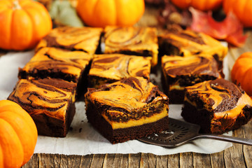 Pumpkin brownies