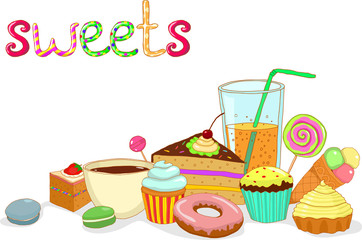 sweets cake ice-cream tea