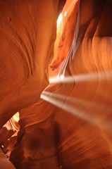 Ray beams in the Antelope Canyon