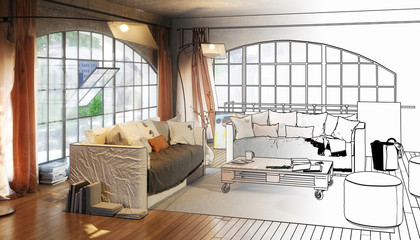 Postindustiral Loft Design (project)