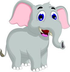 funny elephant cartoon posing