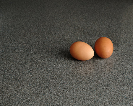  eggs isolated on a Grey background