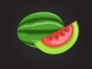 Watermelon Fruit Vector