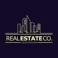 Obraz premium real estate vector logo