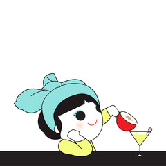 Celebration Mood Character Paper Note illustration