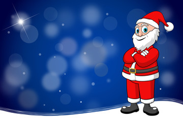 Santa Hintergrund Nordpol in Blau mit Schneeflocken, copy space
