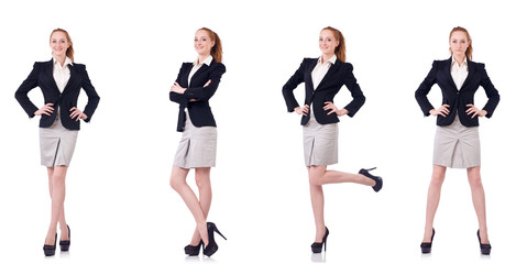 Busineswoman isolated on the white background