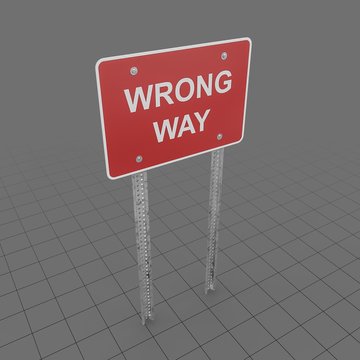 Wrong Way Sign