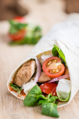 Fresh made Chicken Wrap