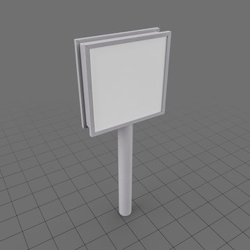 Stand Single Square Sign
