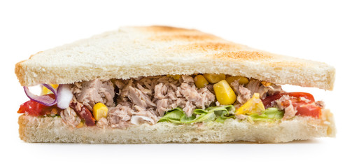 Tuna Sandwich (isolated on white)