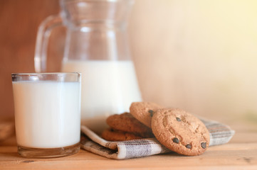 milk with chocolate biscuits cereals