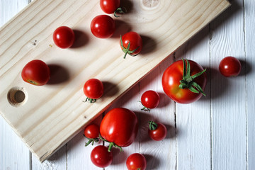 Naklejka na ściany i meble harvest fresh tomato top