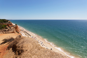 Fototapeta na wymiar Praia da Falesia beach in Algarve, Portugal