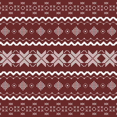 Nordic knitted seamless pattern.