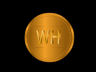 Fototapeta premium WH Initial Logo for your startup venture
