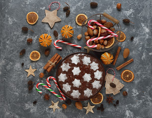 Traditional Christmas fruit cake