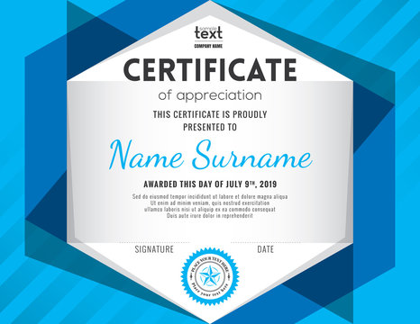 Modern certificate background design template - Powered by Adobe