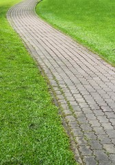 Stone Pathway in the Green Park