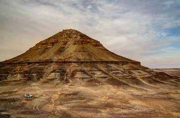 Panorama with the mountain near Bahariya oasis, Egypt