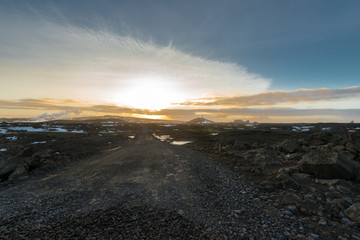 Gravelroad on iceland
