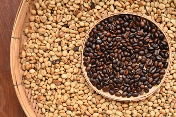 Close up of coffee beans for background