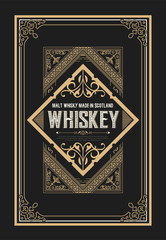Vintage badge for whiskey packing