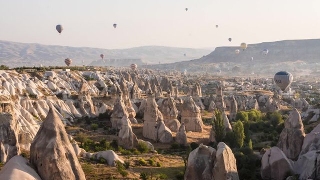 HD Timelaps-Balloons in cappadocia