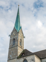 Fototapeta na wymiar Fraumunster church in Zurich