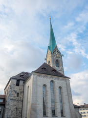 Fototapeta na wymiar Fraumunster church in Zurich