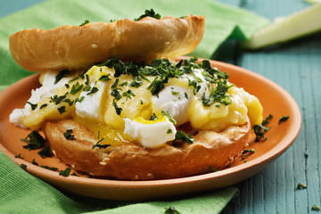 Plate with benedict egg