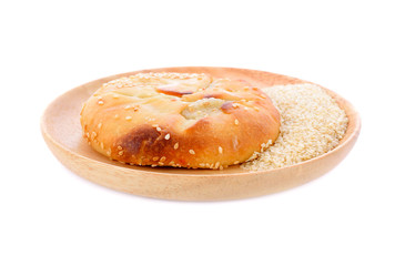 Traditional bread isolated on white background