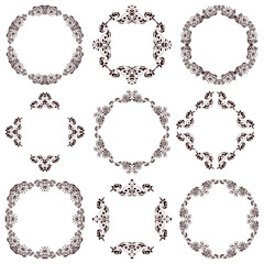 Set of black round vintage frames