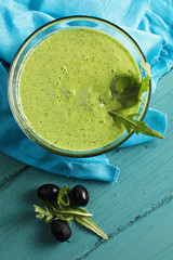 Italian pesto sauce above view