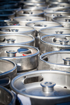 Stack of beer barrels