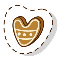 Christmas cake isolated vector icon