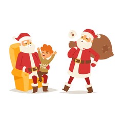 Christmas santa claus vector illustration.
