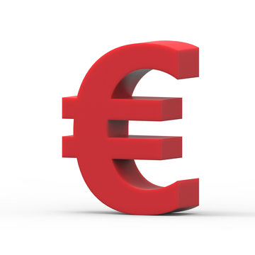 red euro sign