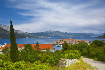 Fototapeta premium cityscape of Korcula. Croatia
