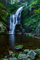 Kamienczyk waterfall, the highest waterfall in polish part of Karkonosze Moutain, near Szklarska Poreba.