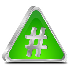Obraz premium Hashtag Button - 3D illustration
