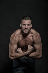 Fototapeta na wymiar sexy muscular young man