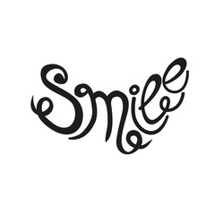 Vector inscription Smile